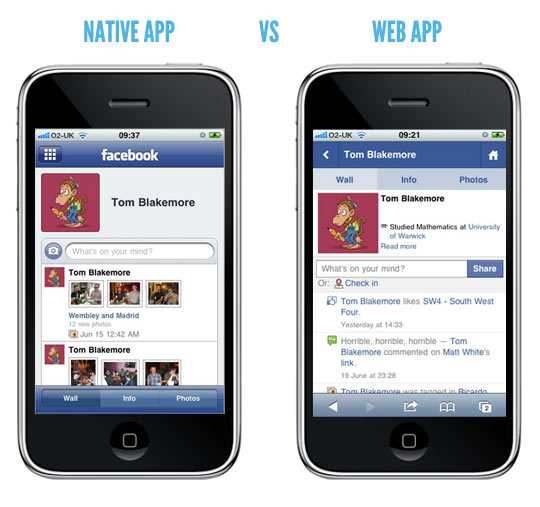 Native app vs Web app
