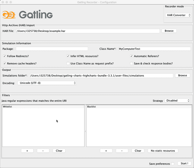 Gatling Recorder screenshot